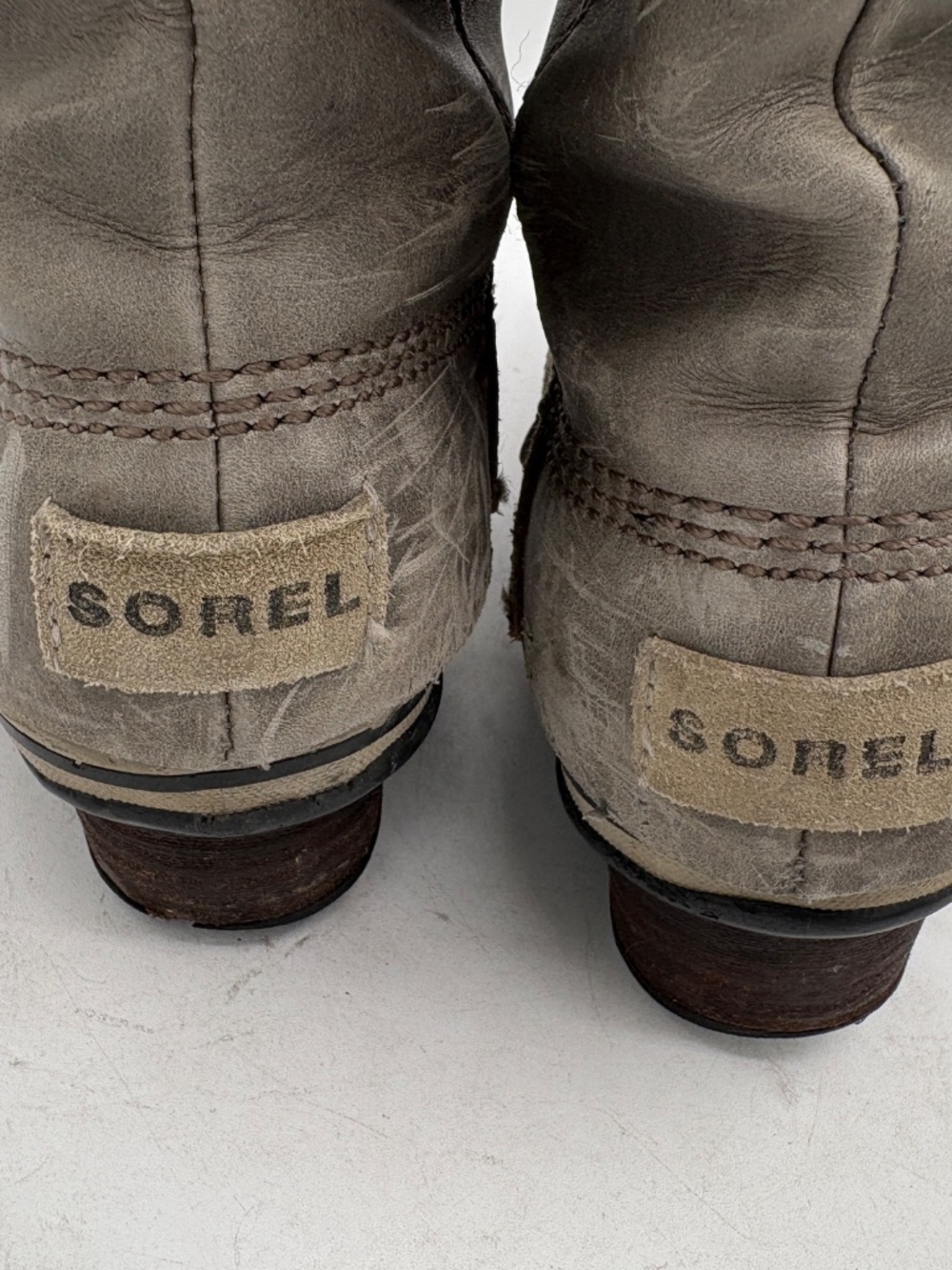 Sorel Slimpack Tall Boots Women's 7 Gray Equestrian Riding Rain Waterproof RARE - Picture 6 of 16